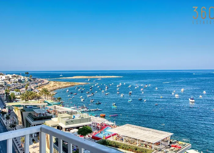 Beautiful Seafront With Comfy Beds, Ac & Wifi By 360 Estates Appartement San Pawl il-Baħar